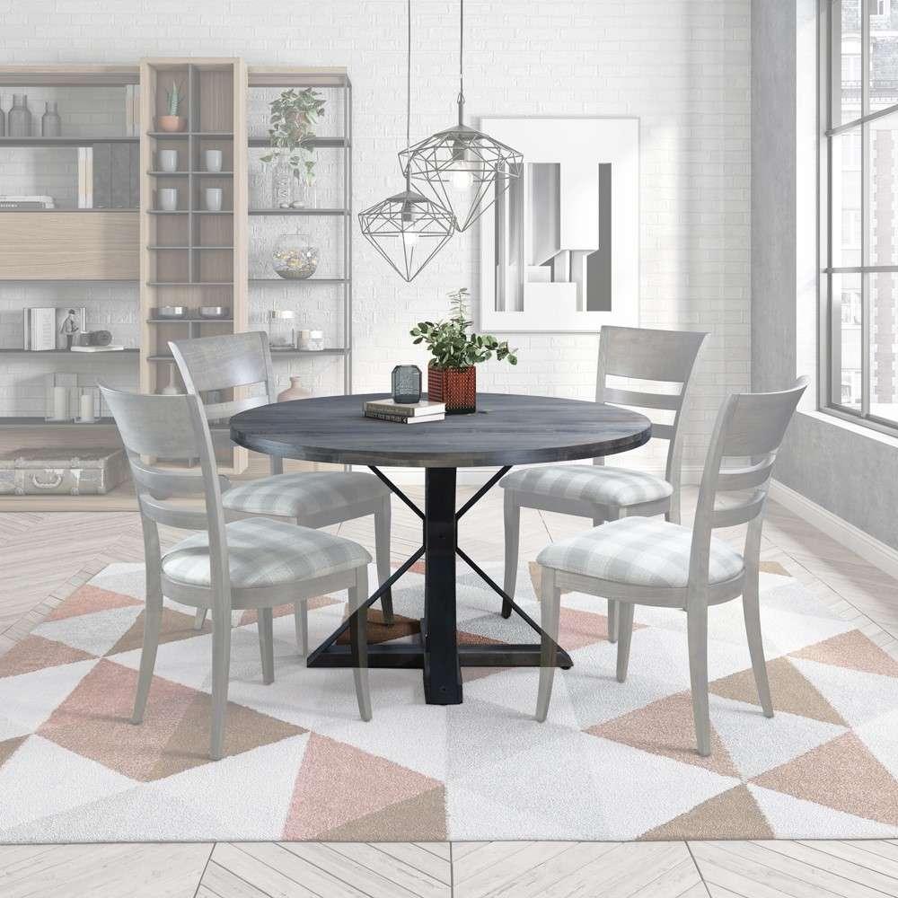 Saloom Furniture - Cambridge Dining Table 48 x 48 x 29 in Nantucket - MAWO-4848-CAM-Nantucket-G veiw 1