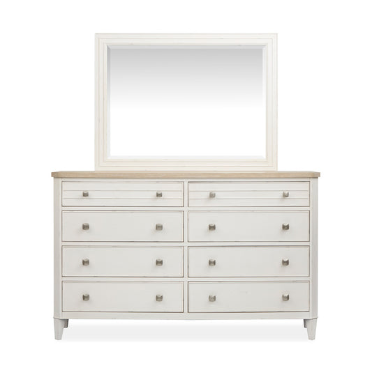 Salt Life Home - Echo Isles Sea Pearl And Driftwood Double Drawer Dresser With Landscape Mirror - B6310-2240 view 2