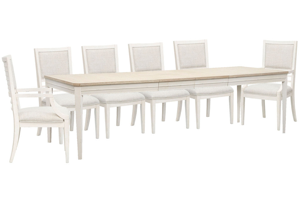 Salt Life Home - Echo Isles Sea Pearl And Driftwood Extendable Rectangular Dining Table With 4 Side Chairs And 2 Arm Chairs - D6310-20-KIT16 view 1