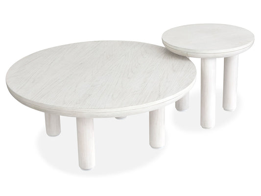 Salt Life Home - Sunset Cove Moonlight Pearl Nesting Cocktail Table With Casters - T5879-52 view 2