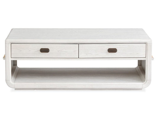 Salt Life Home - Sunset Cove Moonlight Pearl Rectangular Cocktail Table With Casters - T5879-43 view 2