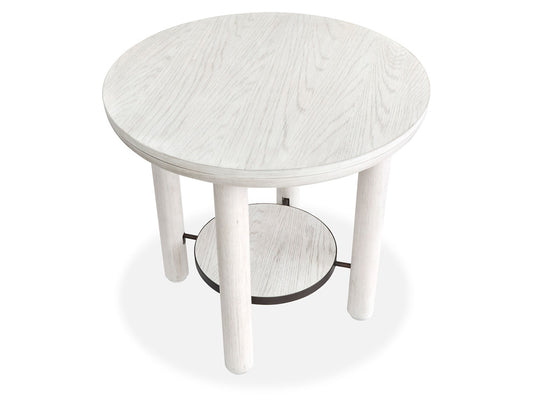 Salt Life Home - Sunset Cove Moonlight Pearl Round End Table - T5879-05 view 2