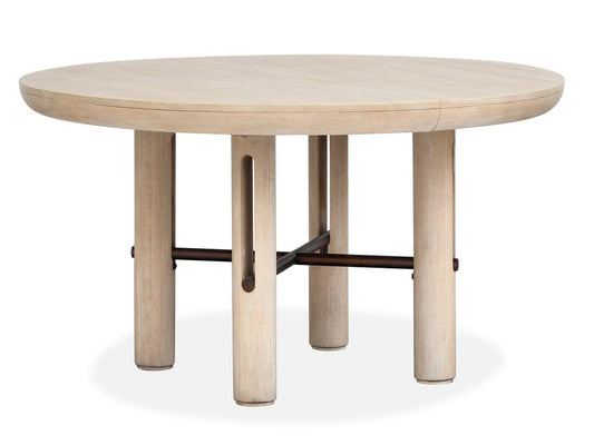Salt Life Home - Sunset Cove Sanibel Brown Extendable Round Dining Table With 4 Upholstered Side Chairs And Buffet - D5783-24-KIT6 view 2