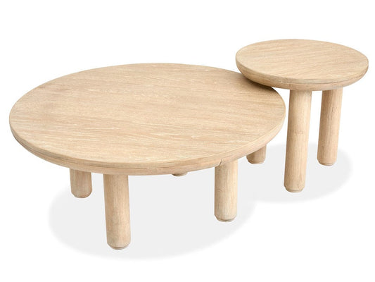 Salt Life Home - Sunset Cove Sanibel Brown Nesting Cocktail Table With Casters - T5783-52 view 2