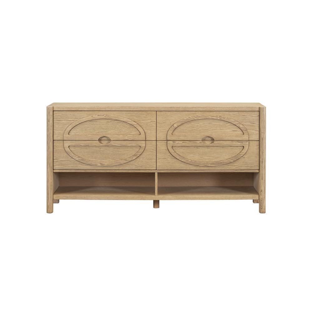 Salted Oak - Cypress Natural Oak Veneer Contempory 68in Dresser - STO2202-RWO veiw 1