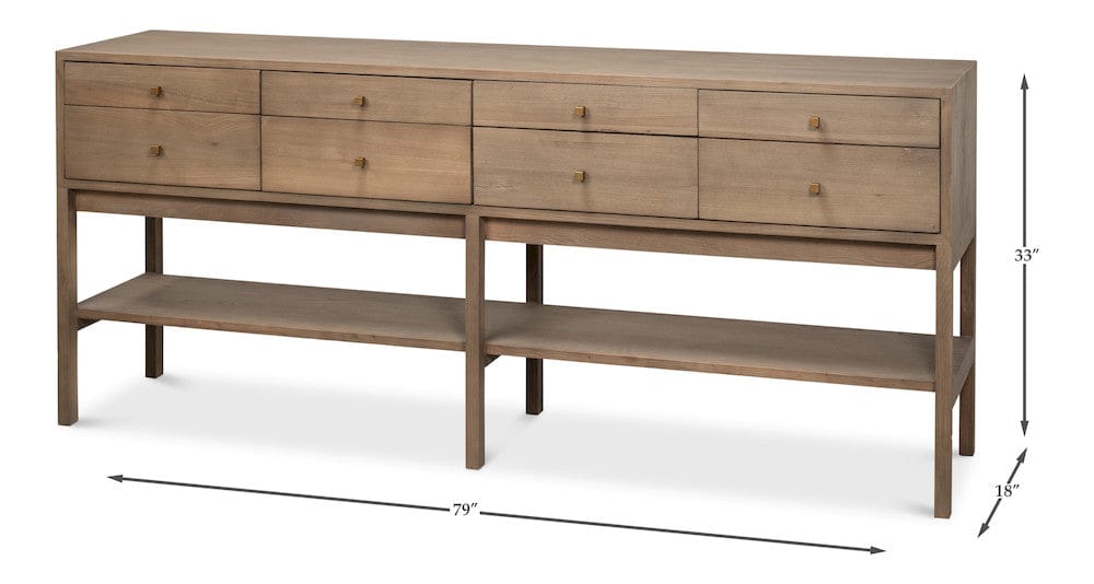 Sarreid Ltd - Adler Console Table in Natural - 54144 view 13