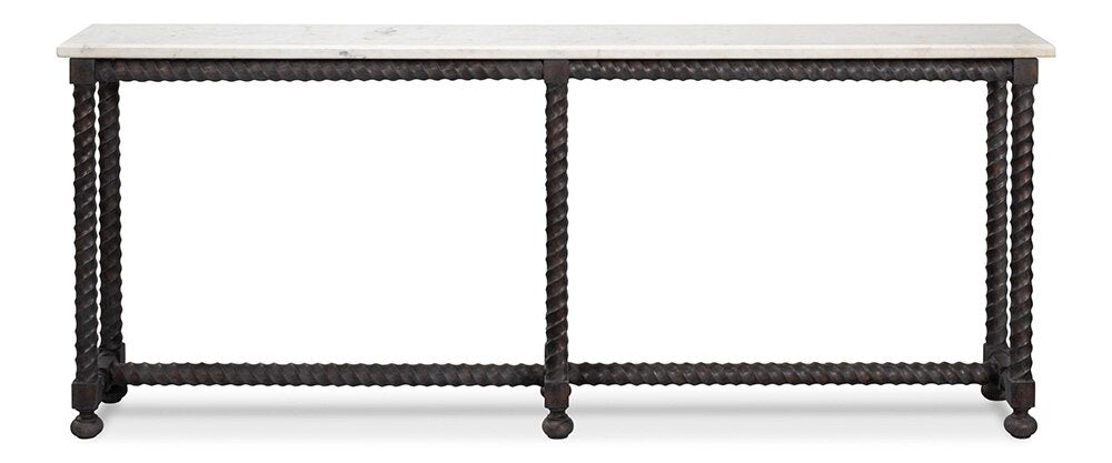 Sarreid Ltd - Barley Console Table - Brown - 53904 veiw 2