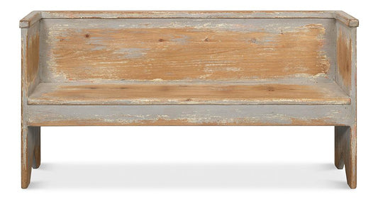 Sarreid Ltd - Beach House Bench, Grey - 52696 veiw 2