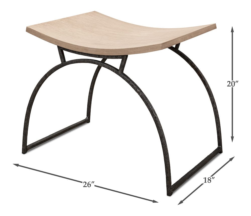 Sarreid Ltd - Britton Bench in Beige - 53346 view 13