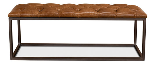 Sarreid Ltd - Cologne Long Stool - Tan - 29785 veiw 2