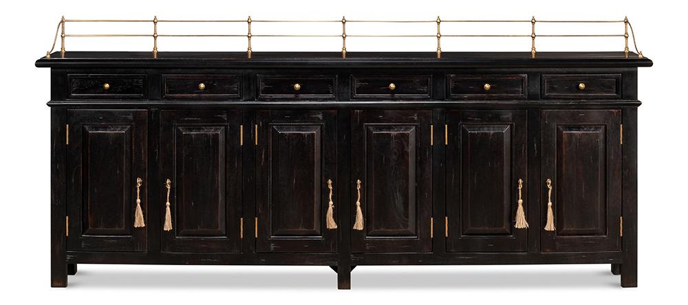 Sarreid Ltd - Covent Gardens Sideboard, Ebony - 53020 veiw 2