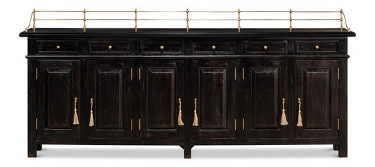 Sarreid Ltd - Covent Gardens Sideboard, Ebony - 53020 veiw 2