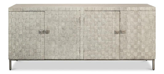 Sarreid Ltd - Cubist Four Door Sideboard - Grey - 53823 veiw 2