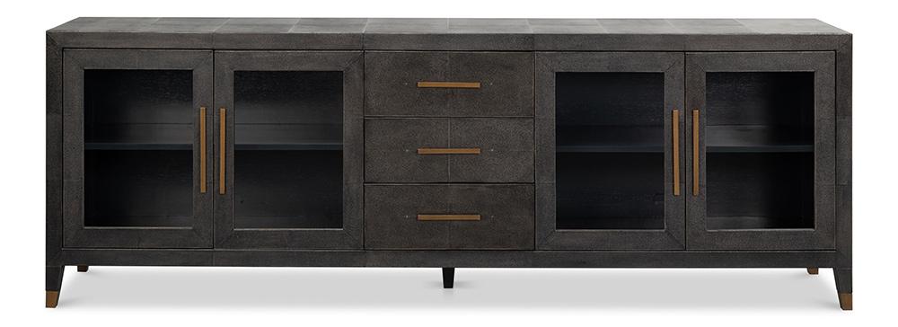 Sarreid Ltd - Desmond Sideboard,Shagreen,Antique Grey - 54253-31 veiw 2