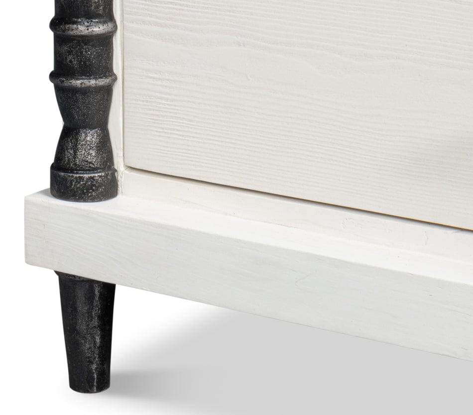 Sarreid Ltd - Elegance Nightstand in White - 53762 view 7