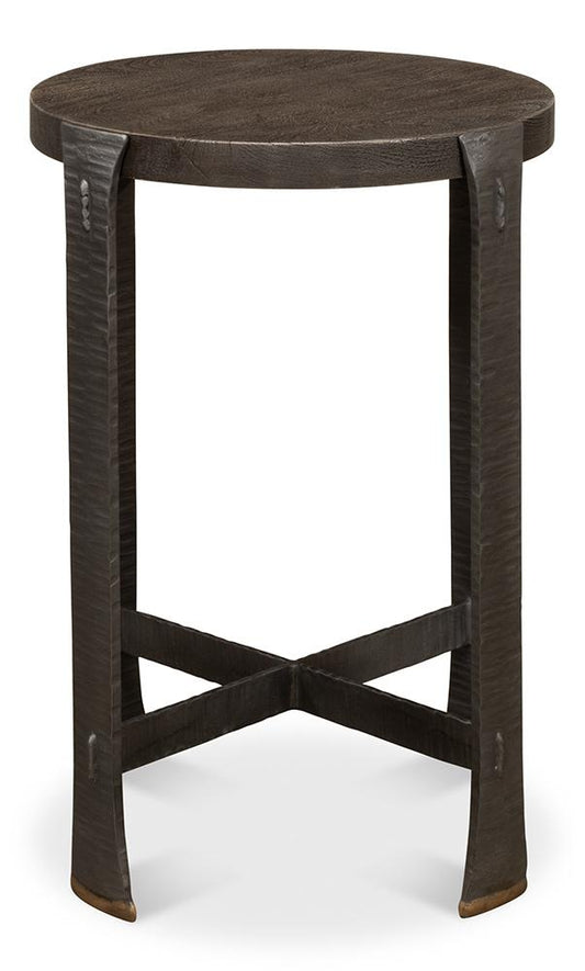 Sarreid Ltd - Forged Slats Side Table/Moleskin - 52896 veiw 2