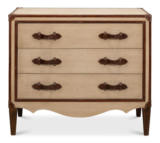 Sarreid Ltd - French Art Deco Commode - Beige - 29039 veiw 2
