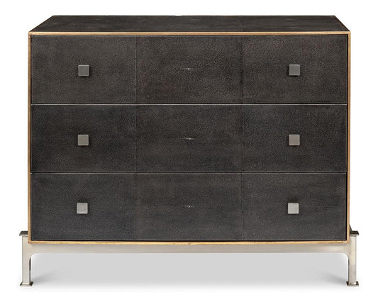 Sarreid Ltd - Grey Shagreen Dresser - 40131 veiw 2