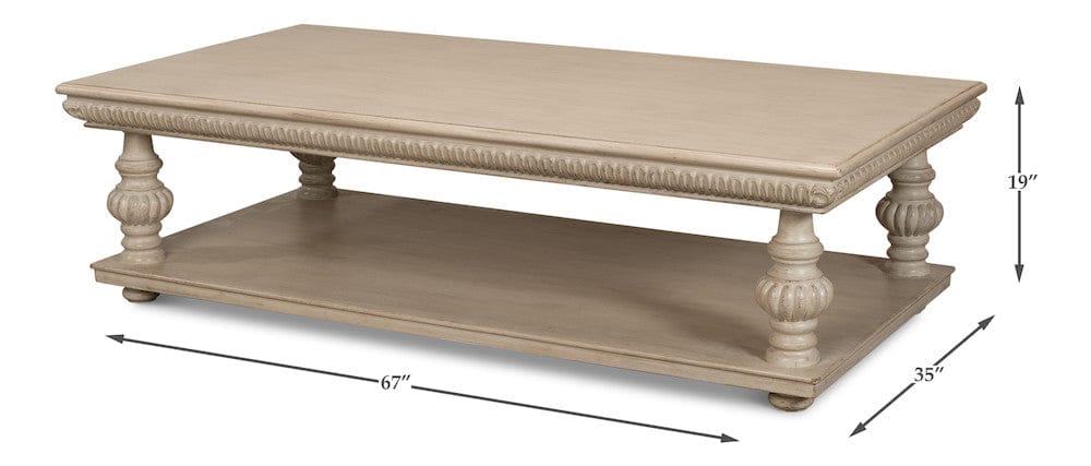Sarreid Ltd - Hugo Cocktail Table, Stone Grey in Grey - 53581-1 view 13