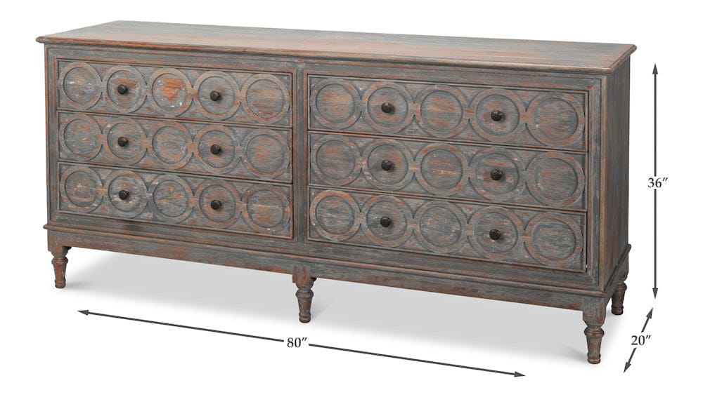 Sarreid Ltd - La Cercle Sideboard in Black - 53996 view 13