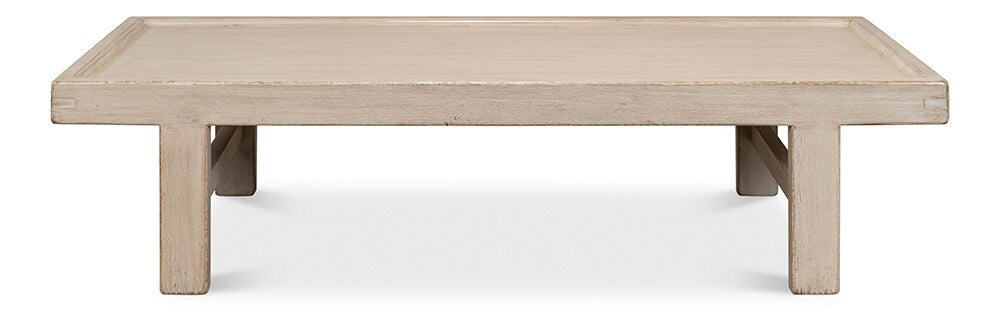 Sarreid Ltd - Large Wood Panel Coffee Tbl, French Grey - 40774 veiw 2