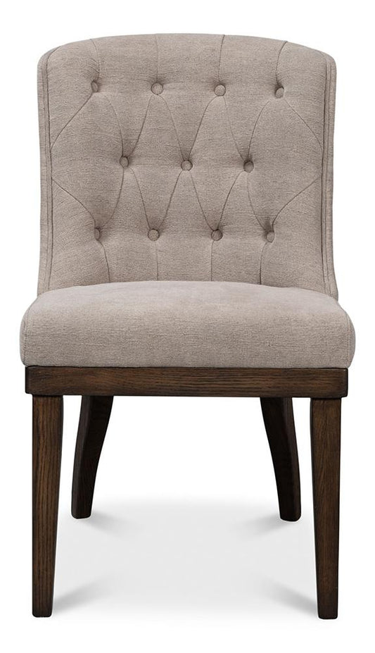 Sarreid Ltd - Lyra Side Chair - Beige - 53967 veiw 2