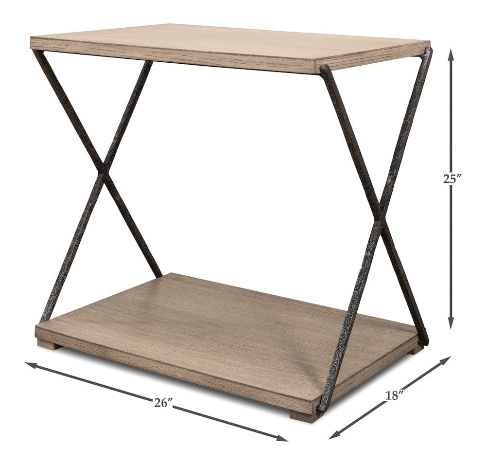 Sarreid Ltd - Nathanial Side Table in Beige - 53354 view 13