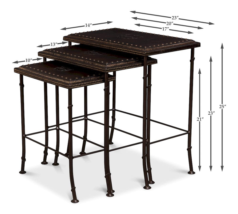 Sarreid Ltd - Noble Nesting Tables, Set Of 3 in Brown - 11354 view 11