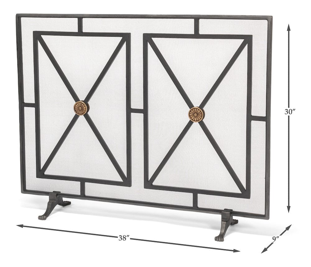 Sarreid Ltd - Paneled Firescreen in Grey - 26796 view 15