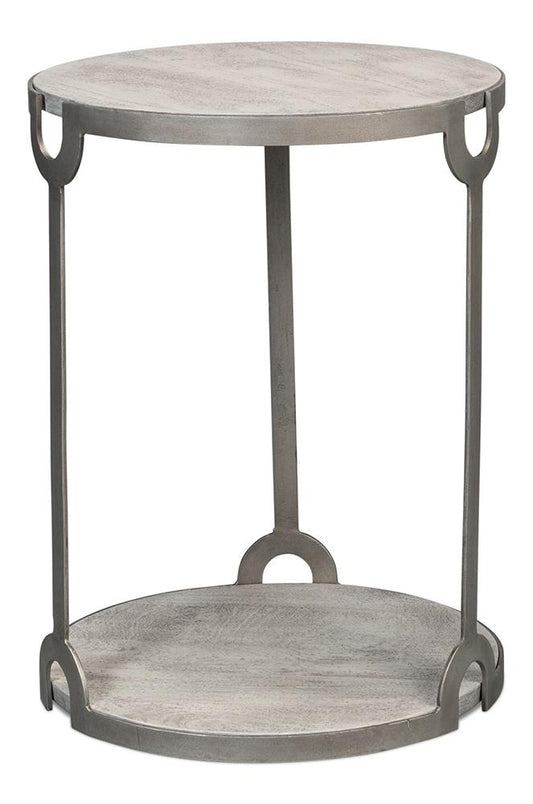 Sarreid Ltd - Phin End Table - Grey - 53834 veiw 2
