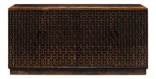 Sarreid Ltd - Scrubboard Front Sideboard, Ebony - 52753 veiw 2