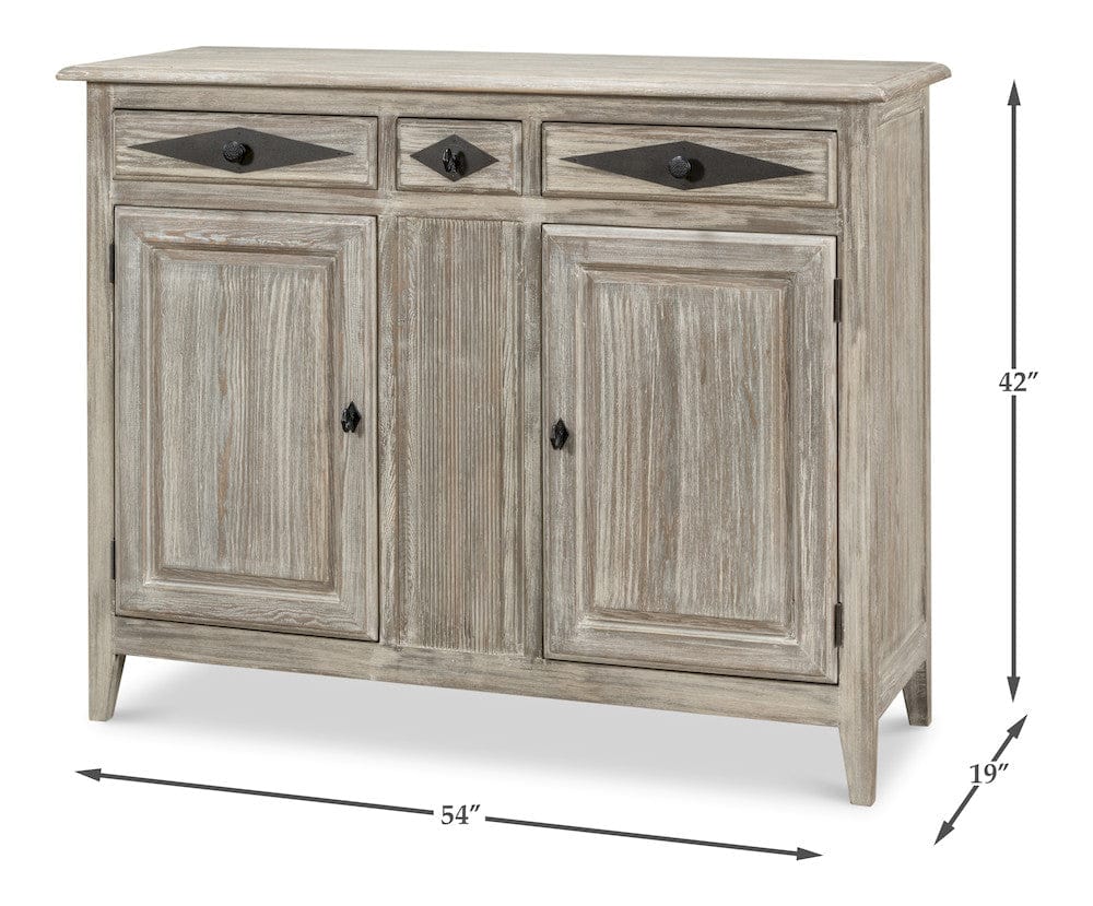 Sarreid Ltd - Shepherd Bungalow Buffet in Grey - 53622-G view 13