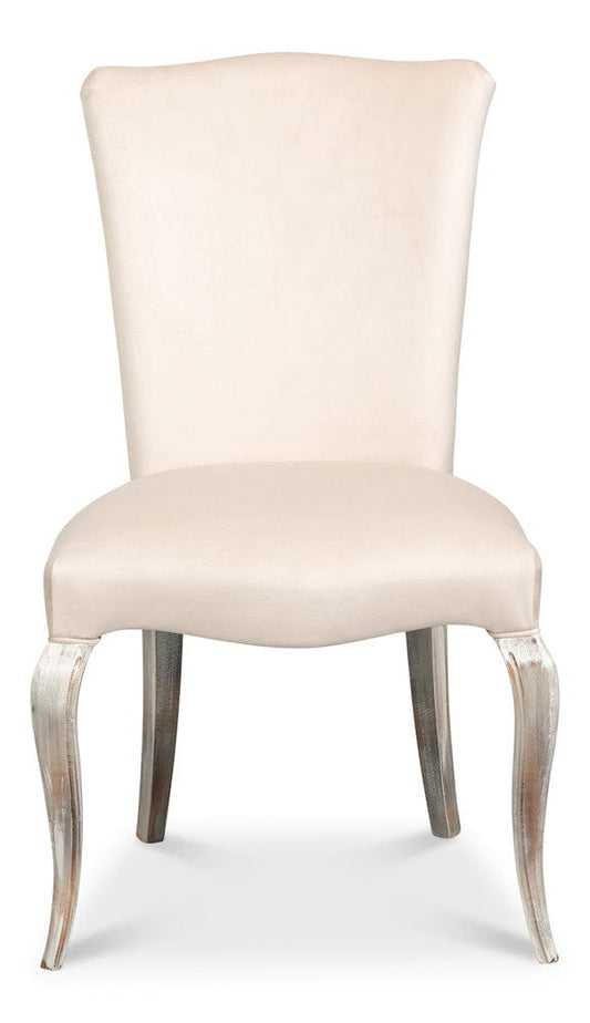 Sarreid Ltd - Sidechair, Grey Oak, Taupe Velvet in Tan - U230-06TV view 2
