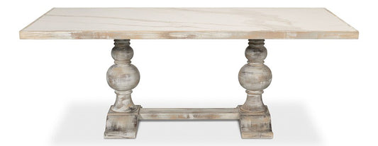 Sarreid Ltd - Small 81in Dining Table, As Shown - Grey - U130-AS06 veiw 2