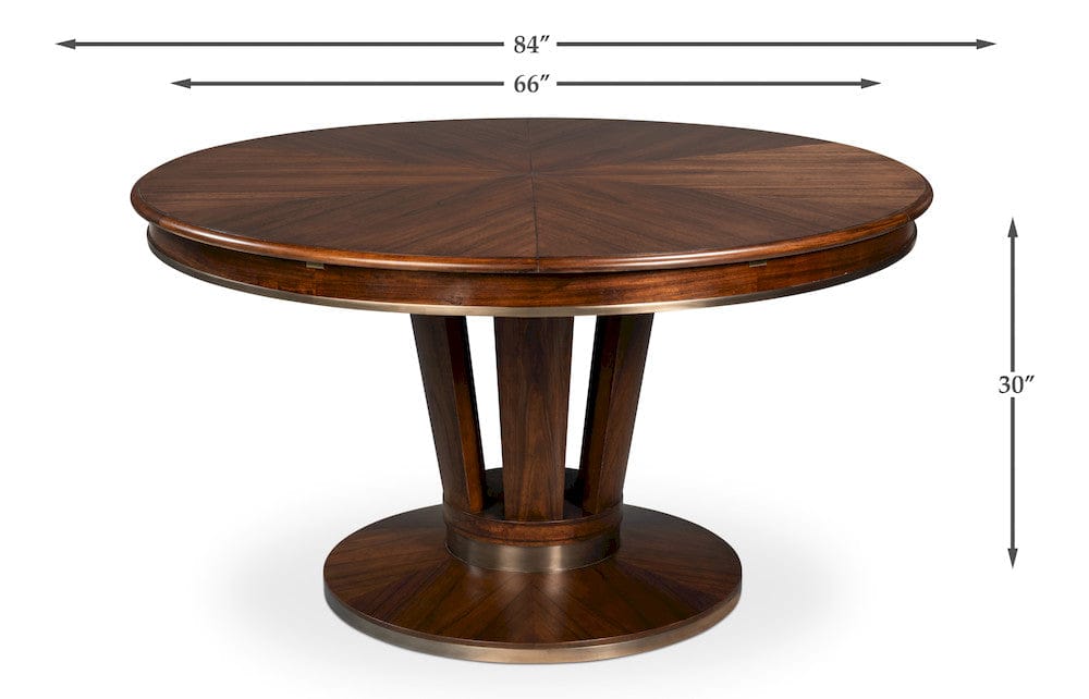 Sarreid Ltd - Soho Jupe Dining Table, Large in Brown - 54233 view 12