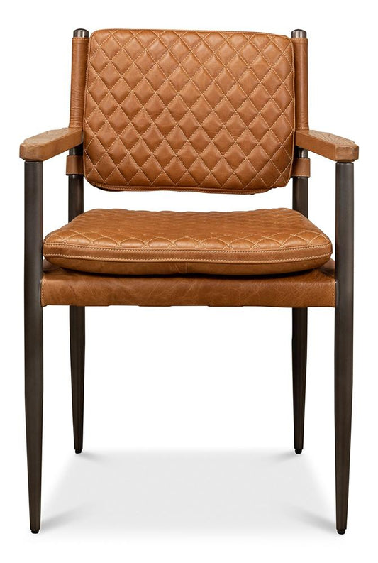 Sarreid Ltd - The Harley Chair - Brown - 30621 veiw 2