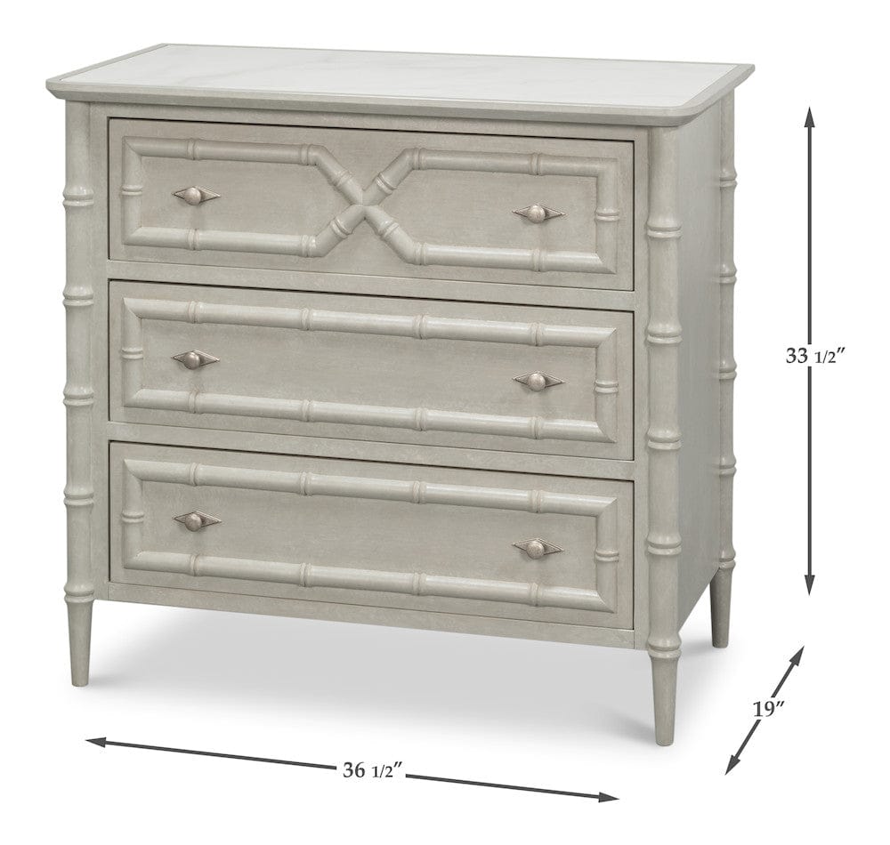 Sarreid Ltd - Tortola Chest in White - 54262 view 13