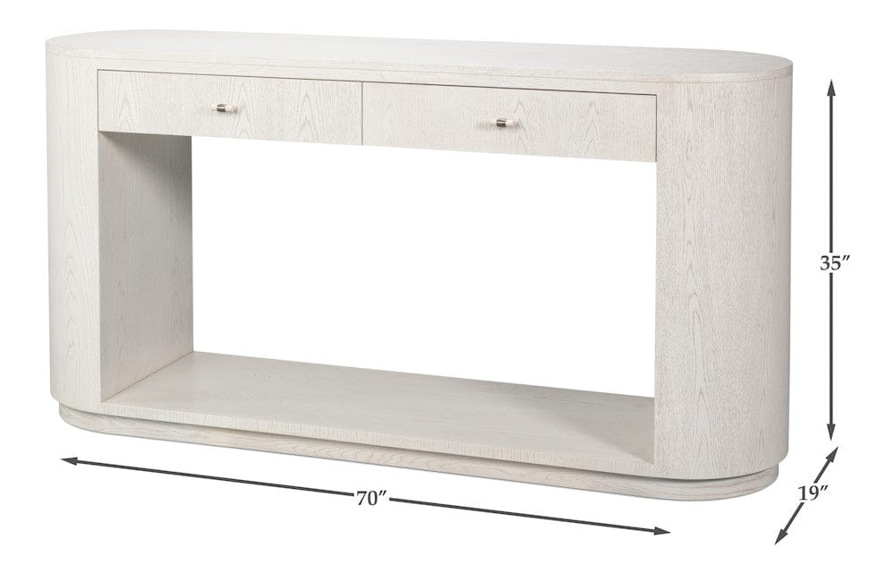 Sarreid Ltd - Vero Console Table in White - 54288-WW view 13