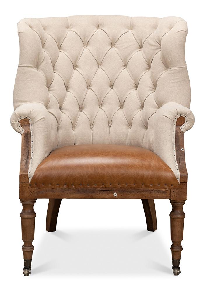 Sarreid Ltd - Welsh Chair - Brown - 29780 veiw 2