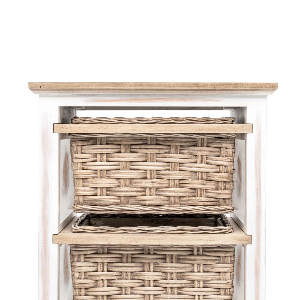 Sea Winds - Island Breeze 3-Basket Storage Cabinet - B59105-WD/WH veiw 7