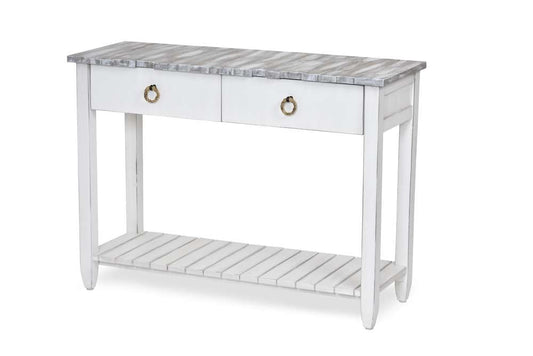 Sea Winds - Picket Fence Console Table - B78204-GREY/BLANC veiw 2