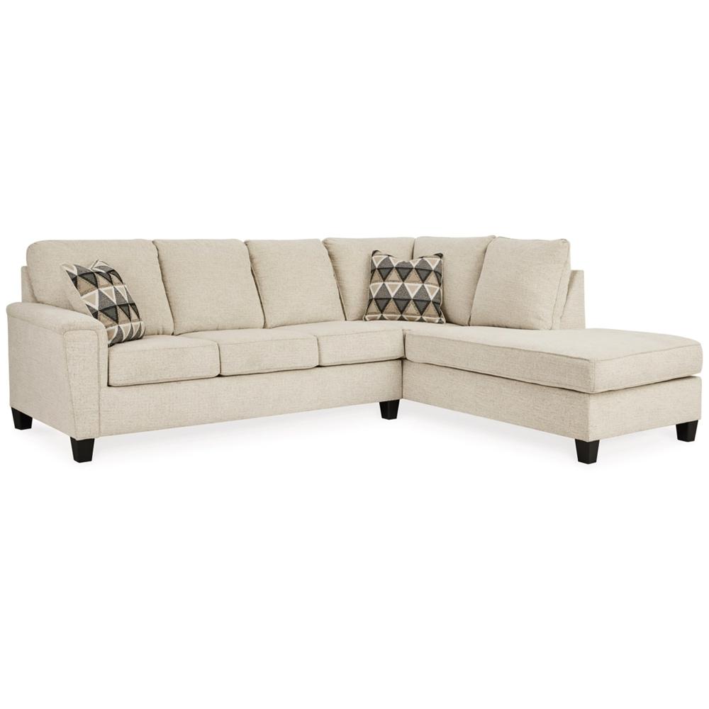 Signature Design by Ashley - Abinger Fabric 2 Piece Sectional With Chaise in Natural veiw 1