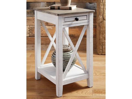 Signature Design by Ashley - Adalane Accent Table in White/Gray - A4000374 veiw 2