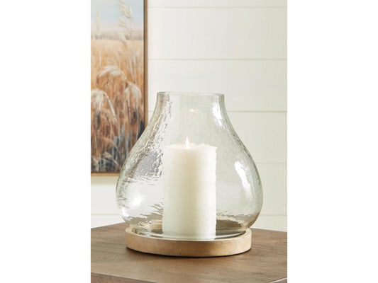 Signature Design by Ashley - Adalisen Candle Holder in Clear/Brown - A2000679 veiw 2