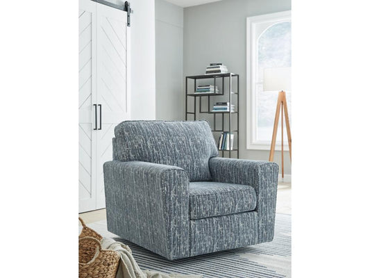 Signature Design by Ashley - Aterburm Swivel Accent Chair in Twilight - A3000649 veiw 2