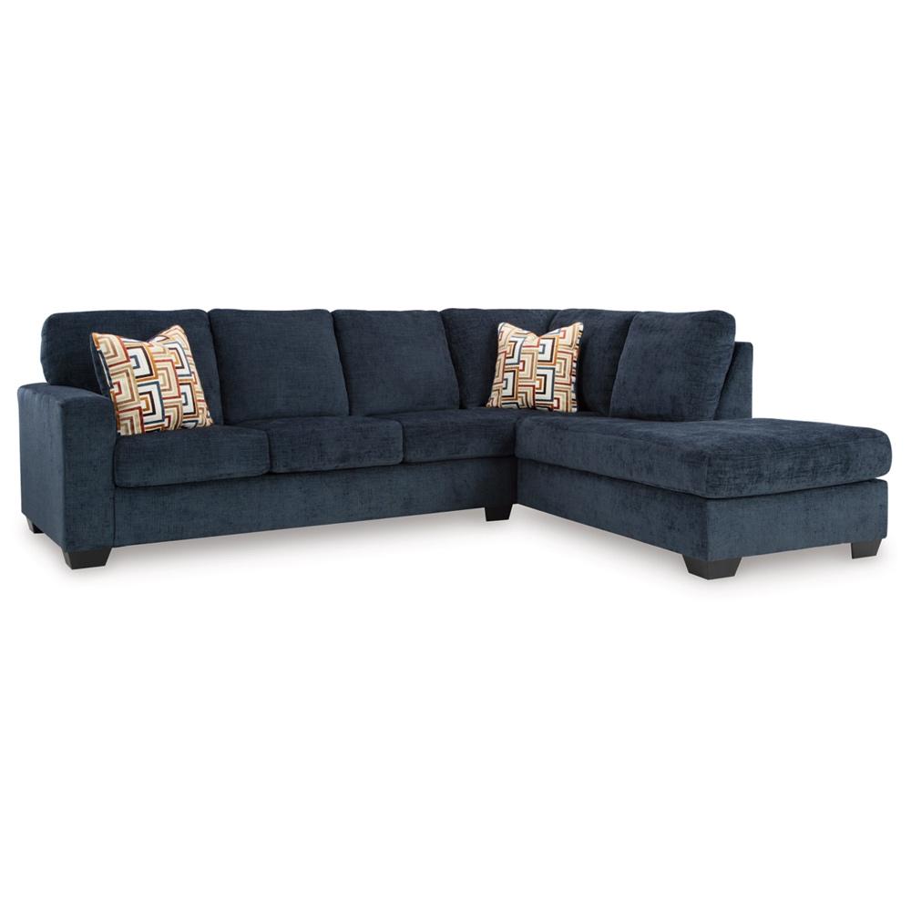 Signature Design by Ashley - Aviemore Fabric 2 Piece Sectional - Right Chaise in Ink veiw 1