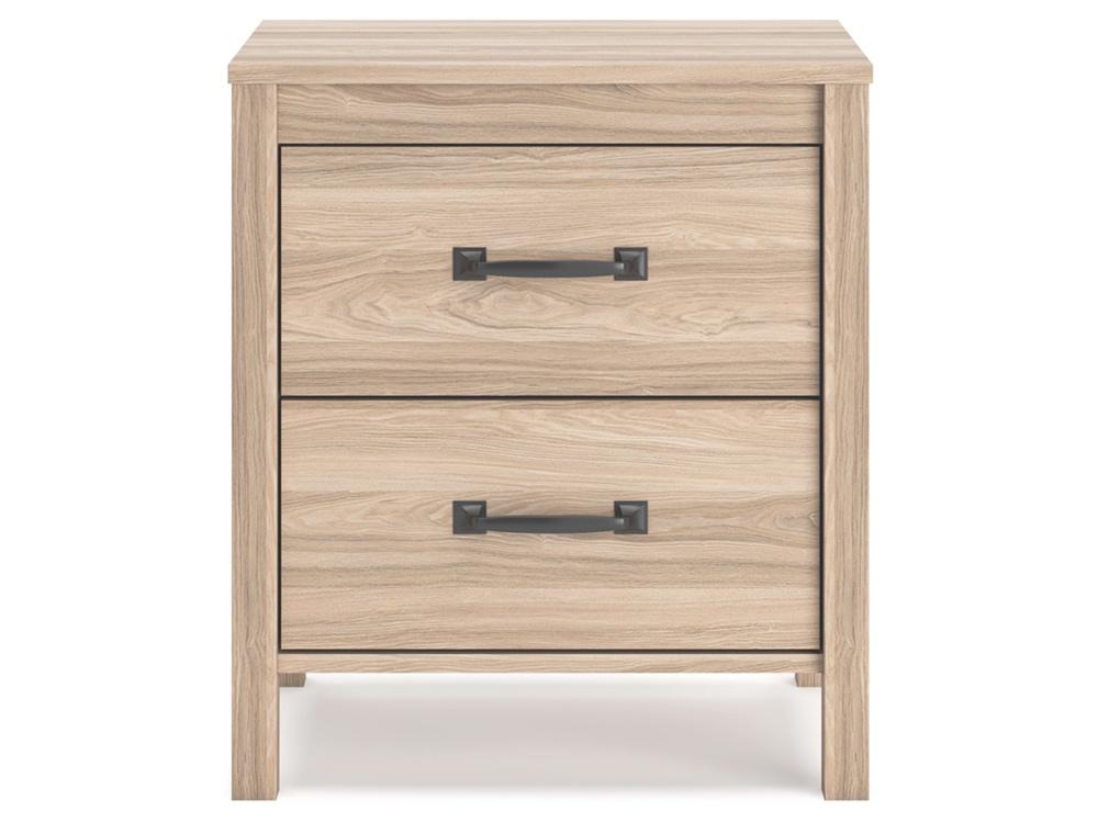 Signature Design by Ashley - Battelle Two Drawer Night Stand in Tan - EB3929-292 veiw 4