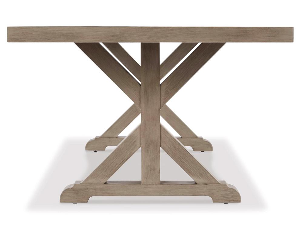 Signature Design by Ashley - Beachcroft Outdoor RECT Dining Table w/UMB OPT in Beige - P791-625 veiw 4
