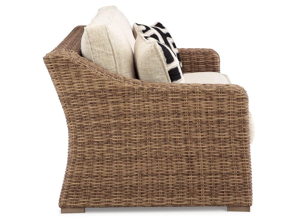 Signature Design by Ashley - Beachcroft Outdoor Sofa With Cushion in Beige - P791-838 veiw 4