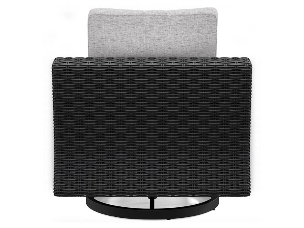 Signature Design by Ashley - Beachcroft Outdoor Swivel Lounge Chair in Black/Light Gray - P792-821 veiw 4